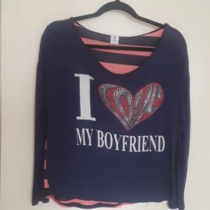 Cleo "I ❤ my boyfriend" long sleeve shirt